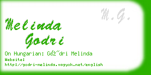 melinda godri business card